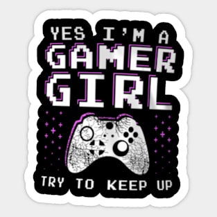 Gamer Girl  for Teens Video Gaming Sticker